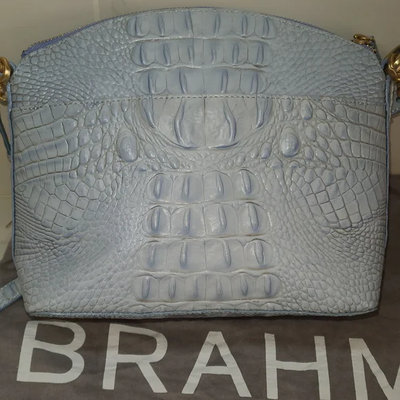 SOLD Brahmin Light Blue Mini Duxbury Melbourne Shoulder Bag EUC - Picture 12 of 16
